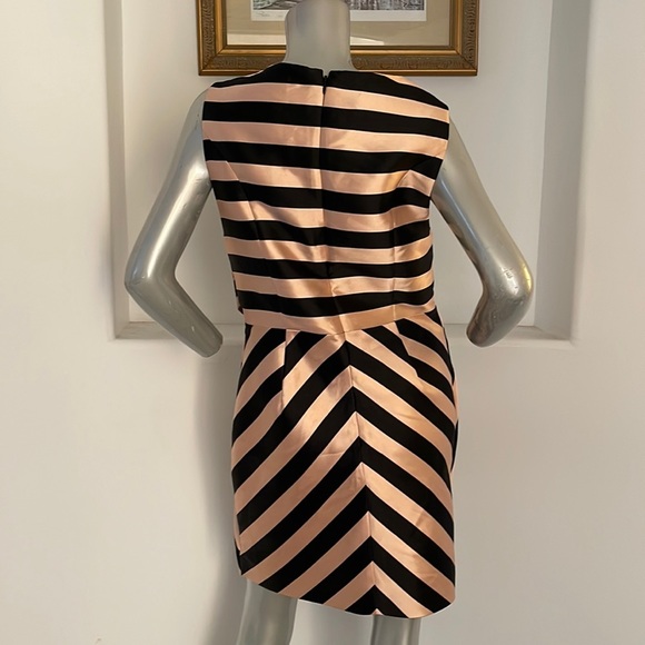 TOPSHOP Stripe Wrap Structured Mini Dress Size 10 - Picture 7 of 15